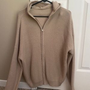 Brand new full zip light hooded sweater